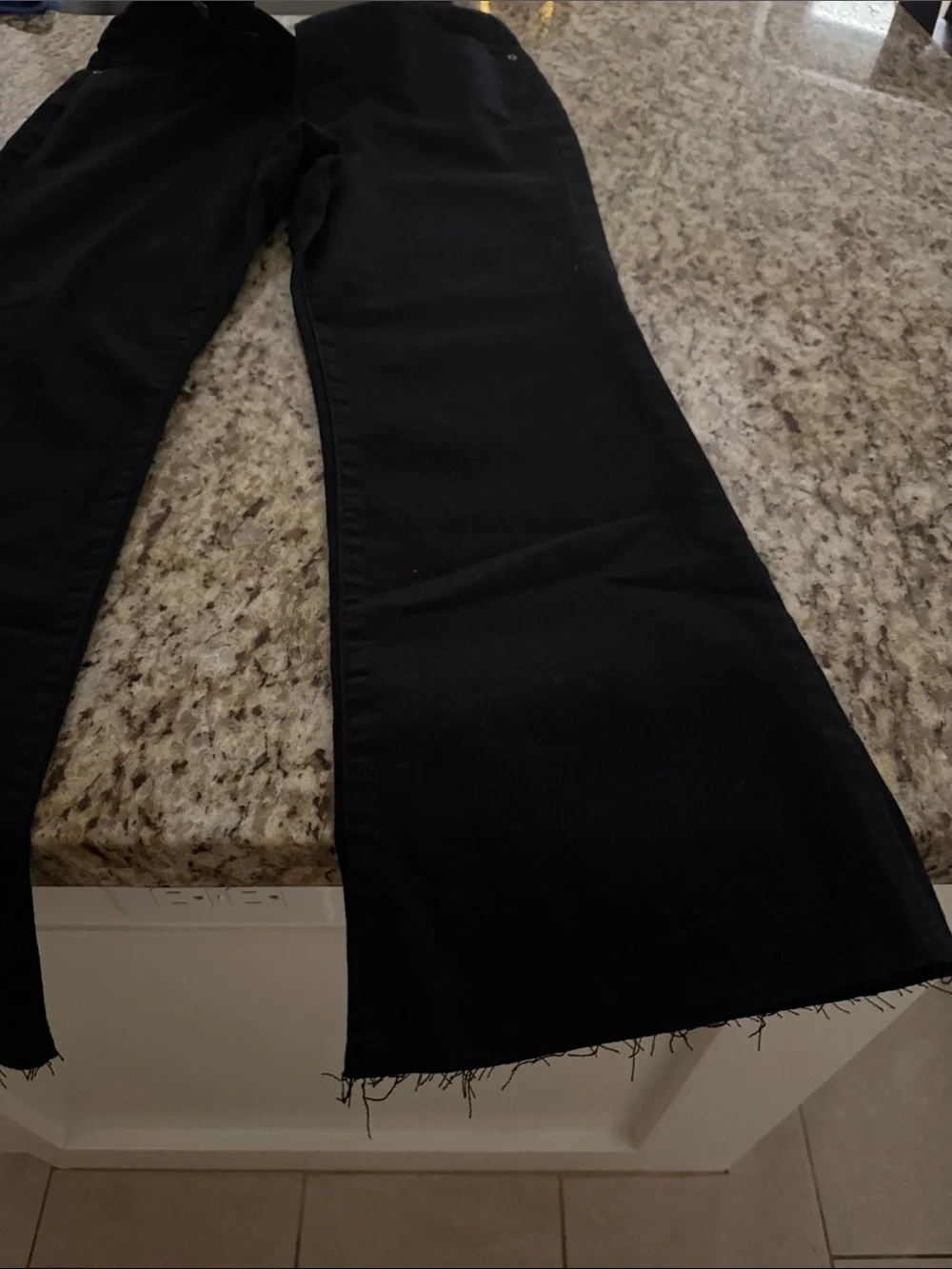 Express Black Snap-Front Pants - Picture 2 of 2